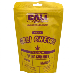 Cali Fields Cali Chews – D9-THC Gummies Mango – Indica – 1000mg