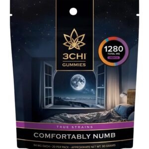 3CHI | True Strains High Potency Gummies Comfortably Numb Indica | 128mg – 2ct