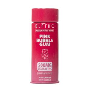 ELF THC Premium THC Edibles 500mg Pink Bubble Gum