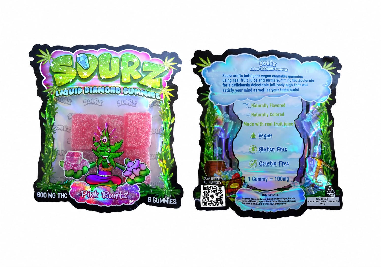 Sourz Gummies Pink Runtz