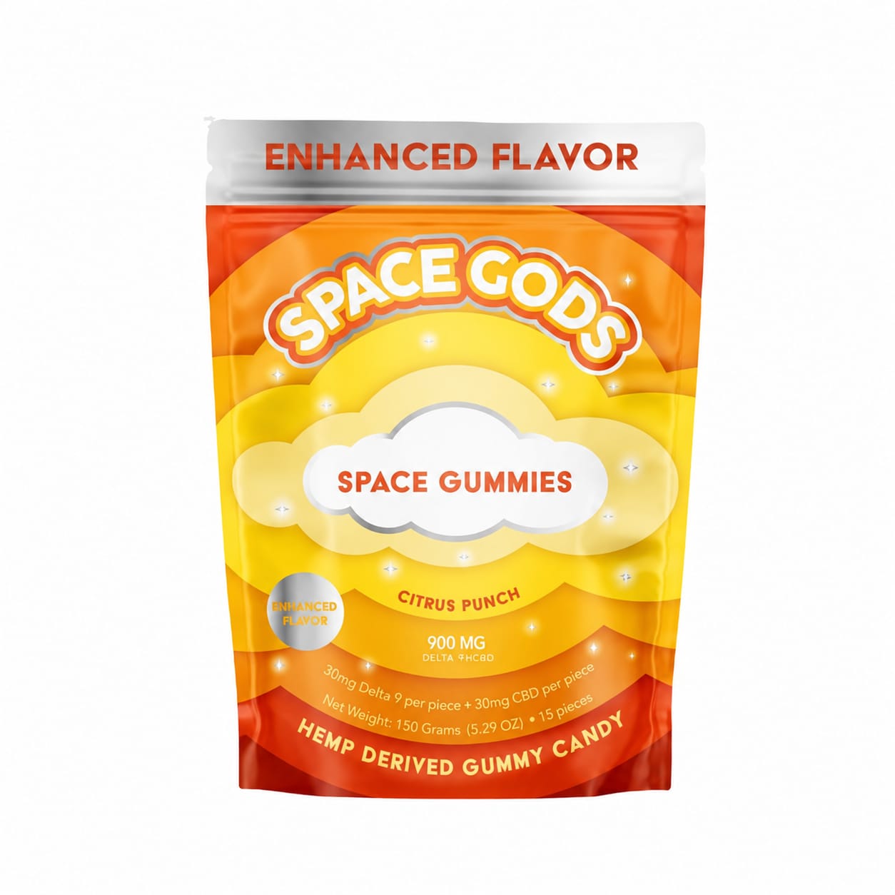 Space Gods D9/CBD 900mg Gummies Citrus Punch