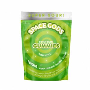 Space Gods D9/CBD 900mg Gummies Green Apple