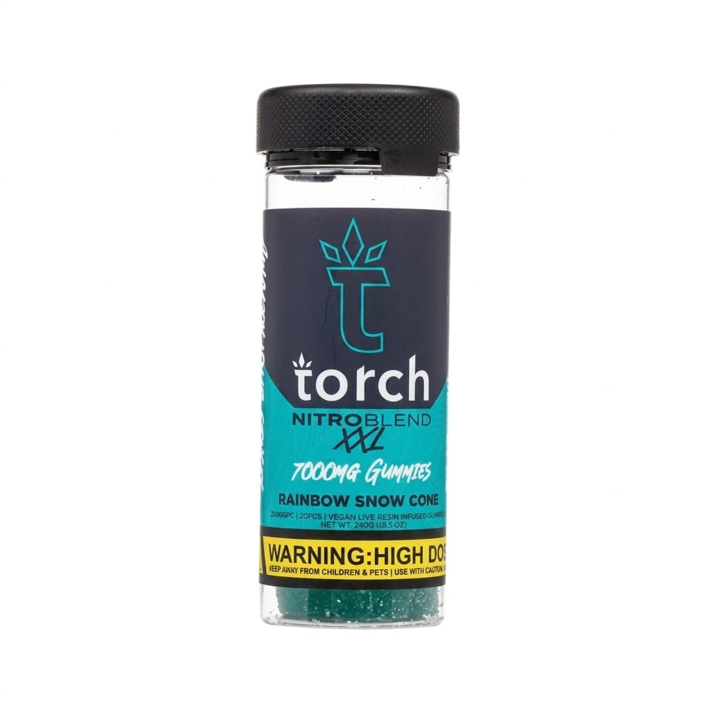 Torch THC-A Nitro Blend Gummies 7000mg – Rainbow Snow Cone