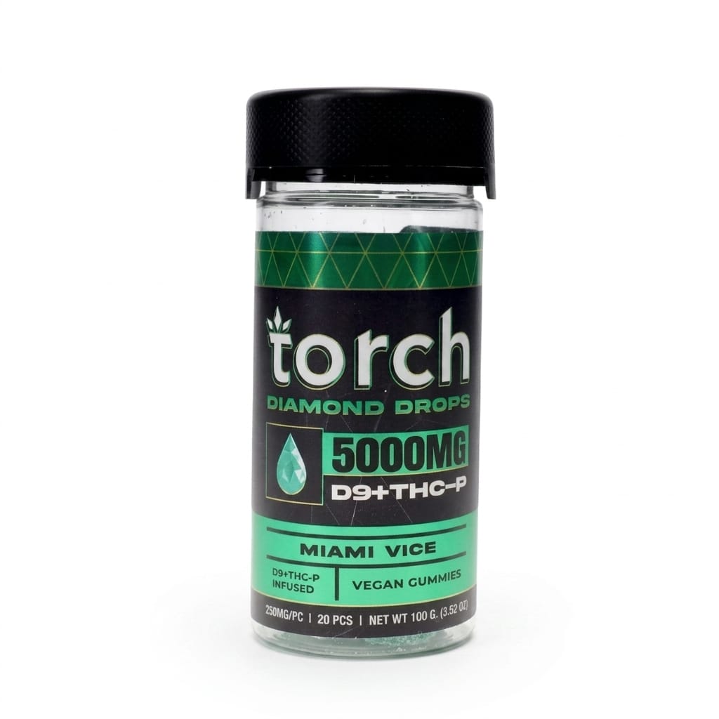 Torch Diamond Drops D9 + THCP 5000mg Gummies Miami VIce
