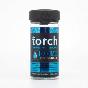 Torch Diamond Drops D9 + THCP 5000mg Gummies Blue Razz